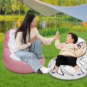 Chaise gonflable multifonctionnelle Eagle cartoon pour bébé canapé gonflable pliable portable pour enfants