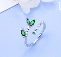 Bagues en forme de feuille ajustable pour femmes, bijoux de déclaration, cadeau, taille ajustable, tendance