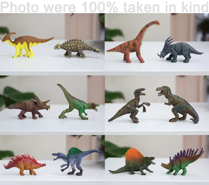 Ensemble de modèles de dinosaures réalistes en PVC écologiques, jouets éducatifs pour la petite enfance, jouets cognitifs, figurines d'animaux en résine - Product Image 6
