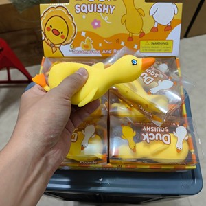 ของเล่นบล็อกเป็ดบีบได้ ทำมือ รูปทรงลูกบอล มีเสียงกรอบแกรบ เป็ดน้อยสีเหลือง ของเล่นบีบคลายเครียด - Product Image 4