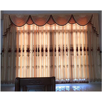 Cortinas de Salón Bordadas de Lujo, Cortina Transparente Blanca para el Hogar