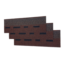 Genteng Atap Modern Berlapis Aspal Arsitektural Fiberglass 3-Tab Tugas Berat Tahan Api Tahan Air Tahan Angin