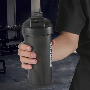 Botol pengocok Protein olahraga lari Gym botol air plastik dengan bola Mixer