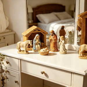 Nacimiento <span class=keywords><strong>de</strong></span> la Sagrada Familia en Resina con Acabado Resistente a la Intemperie para la Enseñanza en la Escuela Dominical, Tradicional - Product Image 2