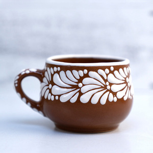 Mug à café en céramique mexicaine avec poignée, motif de paysage hivernal, adapté au lave-vaisselle et au micro-ondes - Product Image 4
