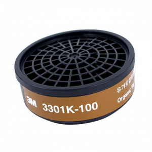Filtro respirador 3M 3301K-100 con capa de carbón activado para filtración de vapor orgánico en entornos químicos peligrosos - Product Image 1
