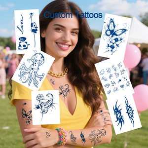 Tatuaggio Temporaneo Personalizzato Semi-Permanente, Impermeabile, Resistente al Sudore, Non Riflettente, Non Tossico, Realistico, Durata 2 Settimane, Adesivo per <span class=keywords><strong>Tatuaggi</strong></span> Finti Sicuro - Product Image 1