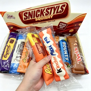Bestseller transfrontalier <span class=keywords><strong>Snickers</strong></span> PU Mousse à rebond lent Jouet anti-stress souple à presser en forme de collation individuelle - Product Image 2