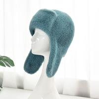 Gorro Ushanka de Felpa Cálido y Acogedor de Invierno, Estilo Ruso, Personalizado de Fábrica, con Orejeras, Protección Contra el Viento, para Esquí y Ciclismo