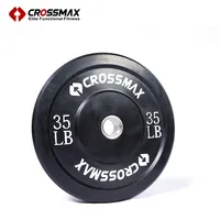 Crossmax फिटनेस व्यायाम कस्टम लोगो जिम वजन काले वजन प्लेटों £