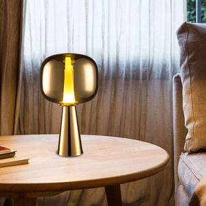 <span class=keywords><strong>Lampada</strong></span> da Comodino Contemporanea Art Deco Personalizzata con LED, <span class=keywords><strong>Lampada</strong></span> di Lusso Bianca per Camera da Letto - Product Image 2