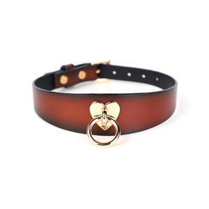 Genuine Leather <b>Collar</b> With Handcuffs Set For Adult <b>Bondage</b> Play Black Color - Product Image 5