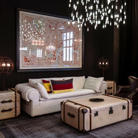 Defaico américain rétro Style coffre stockage Table basse Loft aviateur métal Style nordique Table basse meubles