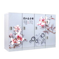 Armoire multifonction robuste à 1 compartiment en plastique ABS avec système de verrouillage durable et éléments de meuble moulés