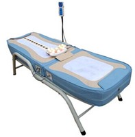 Table de massage électrique professionnelle en cuir PU, avec rouleaux de jade intégrés, pour la maison, le bureau, les soins de beauté et les applications spa