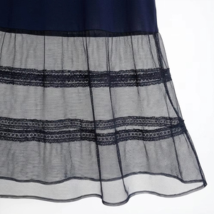 Robe longue décontractée en coton 100 % personnalisée pour femme, avec empiècements en maille superposée, style patchwork, streetwear, vente en gros - Product Image 5