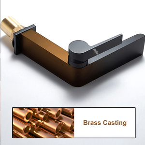 <span class=keywords><strong>Robinet</strong></span> de lavabo cascade contemporain avec poignée unique et large courant <span class=keywords><strong>d</strong></span>'<span class=keywords><strong>eau</strong></span> pour salles de bains de luxe - Product Image 5