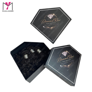 Caja de Regalo Hexagonal de Cartón Rígido MUYANG, en Oferta, con Impresión de Logotipo en Lámina, para Empaque de Extensiones de Cabello de Lujo - Product Image 3