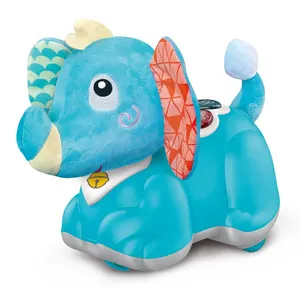 Оптовая Продажа плюшевых животных игрушечный автомобиль слон игрушка электрическая со светом и звуком