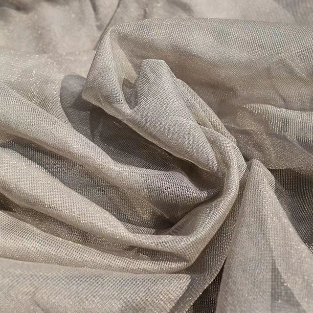 Anti-Radiation Double Faced Woven Silver Plated Mesh Curtain Fabric 100% Silver Fiber Conductive RFID Protection EMF