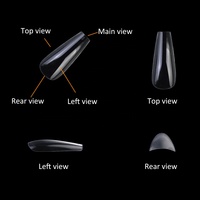 Gelsky Full Cover Gel Tips Nails Xxxl Gel Tips Coffin Nail Tips 500Pcs
