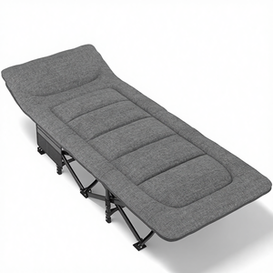 Lit <span class=keywords><strong>de</strong></span> camping pliable en métal portable pour adultes, tissu Oxford - Coussin et <span class=keywords><strong>oreiller</strong></span> inclus, <span class=keywords><strong>sac</strong></span> <span class=keywords><strong>de</strong></span> transport léger, support <span class=keywords><strong>de</strong></span> 450 livres - Product Image 1