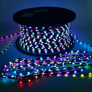 Luci <span class=keywords><strong>LED</strong></span> a Stringa KCX all'Ingrosso, Rotolo Grande 12V/5V WS2811 con Filo Nero a 3 Pin, Luci <span class=keywords><strong>LED</strong></span> <span class=keywords><strong>Natalizie</strong></span> Indirizzabili RGBIC Multicolore - Product Image 2