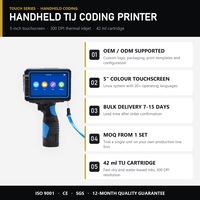 Mesin Printer Inkjet Termal Genggam TIJ 300DPI 42ml Cartridge Pengkode Tanggal Nomor Batch Kode QR untuk Karton Kabel