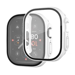 Vidrio + cubierta para <span class=keywords><strong>Apple</strong></span> <span class=keywords><strong>Watch</strong></span> <span class=keywords><strong>Ultra</strong></span> Case 49mm parachoques templado Protector <span class=keywords><strong>de</strong></span> pantalla pulsera para iWatch Band Accesorios - Product Image 3