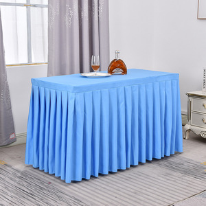 Hình chữ nhật hội nghị bảng Váy chống bụi trang trí Khăn trải bàn xù tiệc cưới Bảng Bìa - Product Image 4