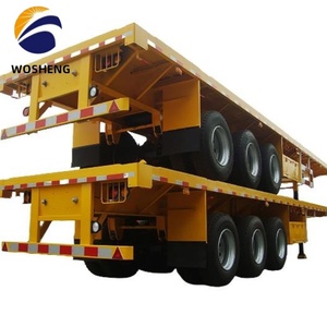 Semi-<span class=keywords><strong>remorque</strong></span> plateau Super Link en acier de haute qualité 200 tonnes, 3/4 essieux, double liaison, pour transport de conteneurs à <span class=keywords><strong>Tema</strong></span>, Ghana - Product Image 3