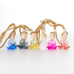 Empty mini small size perfume necklace bottle pendant car hanging perfume bottle glass bottle