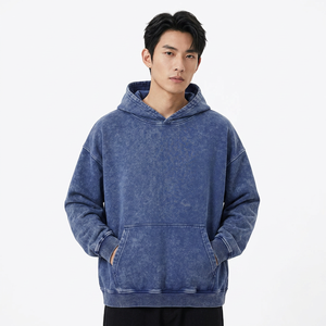 Hoodie homme sur mesure en gros, molleton 350 g/m², coupe streetwear, effet délavé, pour collections de marques streetwear américaines - Product Image 1