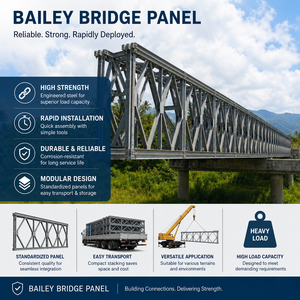 Système de contrô<span class=keywords><strong>le</strong></span> <span class=keywords><strong>des</strong></span> inondations et <span class=keywords><strong>des</strong></span> eaux de pluie économique et compétitif avec panneaux de <span class=keywords><strong>pont</strong></span> Bailey préfabriqués galvanisés - Product Image 4