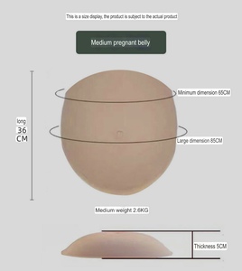 Accessoires de simulation de grossesse en silicone sans peau, ventre de grossesse factice, accessoires de spectacle, jumeaux surdimensionnés, travestissement, actrice, femme - Product Image 4