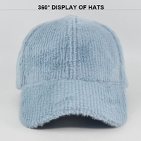 Gorra de Béisbol de Felpa Sintética Personalizada para Invierno, Gorra de Punto Suave y Cálida con Visera Curva, Gorra Unisex Térmica para Protección Solar