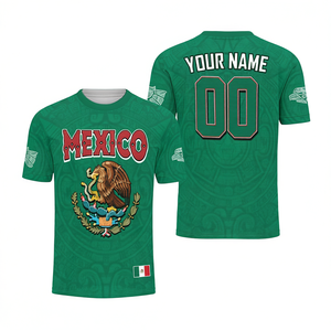 Maglia da Calcio 3D del Messico Personalizzabile con Nome e Numero, Stemma dell'Aquila, Unisex per Tifosi - Product Image 2