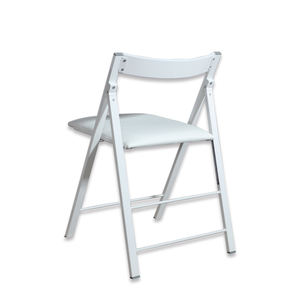 Sedia da pranzo bianca impilabile per appartamenti - Product Image 4