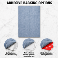 Feuilles de similicuir épais 12x24 pouces, gris denim bleu à noir, laserables, avec support en tissu épais et adhésif collant