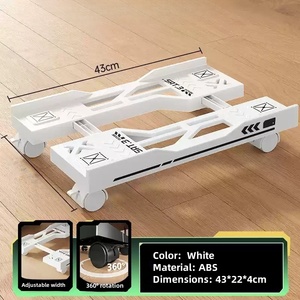 שחור & לבן קל להעביר מחשב נייד סוגריים extendable לעמוד מארח מחשב מתכוונן עם גלגלים - Product Image 3