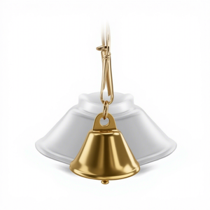 Gejoy 30 pezzi in ottone con campane dipinte a molla ganci Mini stile Vintage per matrimonio e decorazioni natalizie 1.65x1.5 pollici (nero) - Product Image 1