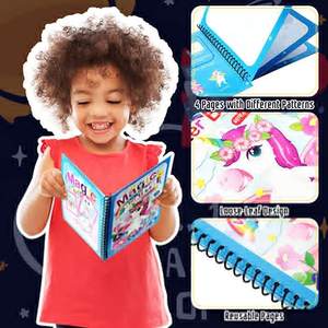 หนังสือวาดภาพแบบนำกลับมาใช้ใหม่ได้,หนังสือวาดภาพน้ำสมุดระบายสีใช้ซ้ำได้สำหรับเด็กของเล่นของขวัญเพื่อการศึกษา - Product Image 3