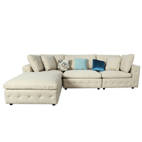 Canapé modulaire de style européen, tissu moderne, meubles de salon, en coupe
