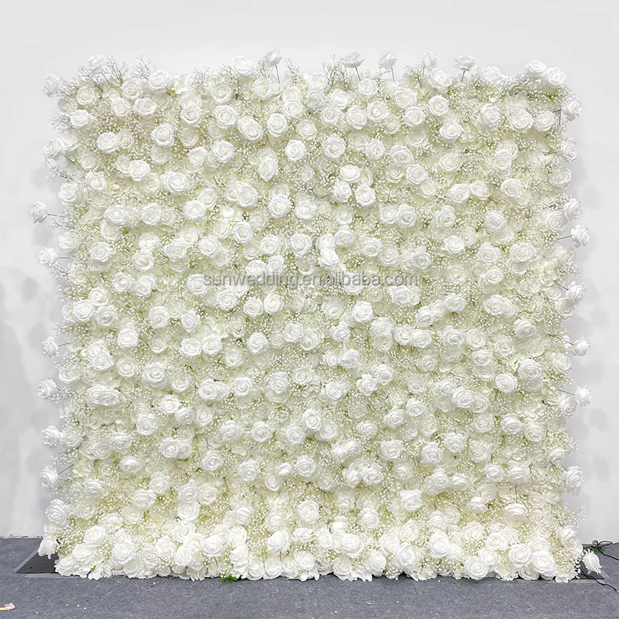 Sunwedding muro di seta fiore di nozze sfondo fase di fiori artificiali da parete per la decorazione della parete di casa