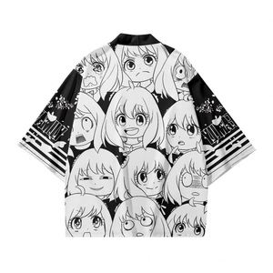 23 Styles SPY Anya Forger Twilight FAMILY Manches trois-quarts Vêtements unisexes Haori Kimono Cape T-shirt Anime Chemises pour hommes - Product Image 4