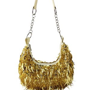 Bolso de Noche con Lentejuelas y Cuentas en Forma de Media Luna para Mujer, Cartera Brillante, Precioso Bolso de Hombro para Bar, Discoteca, Cóctel, Fiesta de Graduación - Product Image 4