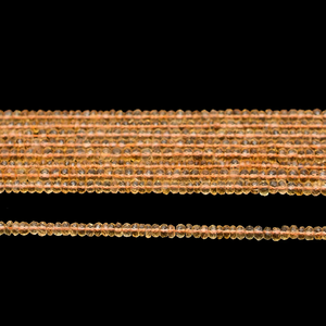 Perles rondes facettées en citrine AAA de 3 mm à 4 mm, pierres précieuses naturelles en citrine miel, pierres semi-précieuses, perles coupées à la main, perles en vrac pour bijoux - Product Image 1