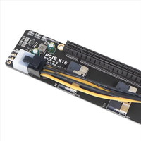 Carte adaptateur 2 ports SlimSAS 8i X2 vers PCIe 4.0 X16 Slot SFF8654 Riser Card GEN4 pour carte graphique réseau GPU 6Pin