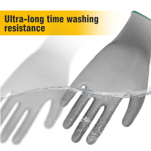 XINGYU venta al por mayor antideslizante industrial <span class=keywords><strong>PU</strong></span> trabajo guantes de seguridad Protección Laboral CE 13 calibre poliéster <span class=keywords><strong>PU</strong></span> trabajo guantes de seguridad - Product Image 4