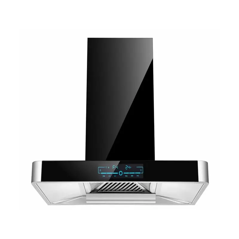 Intelligent low noise touch control modern fashion T-shaped stainless steel range hood